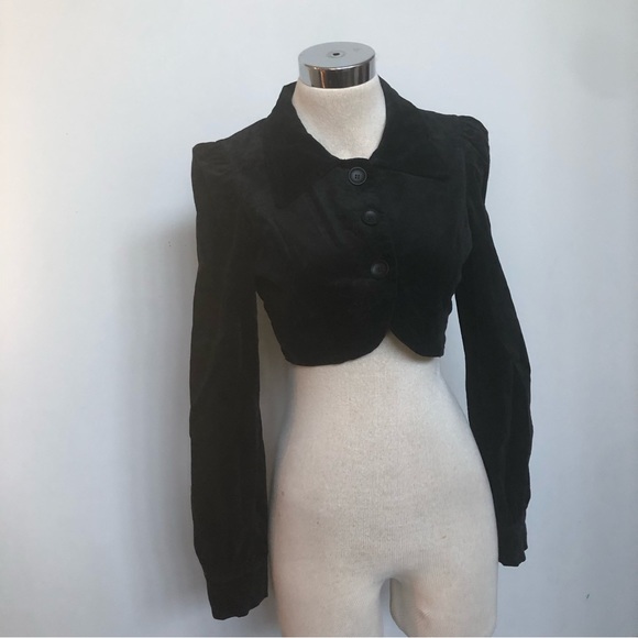 Zara Basic Cropped Bolero Blazer Y2K - Picture 3 of 5